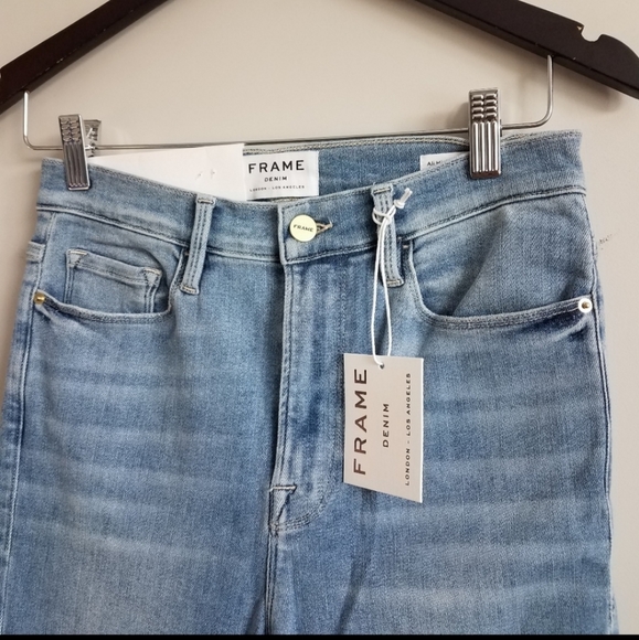 FRAME Ultra High Rise Denim Jeans Ali Cigarette Size 29 NWT - Picture 3 of 8